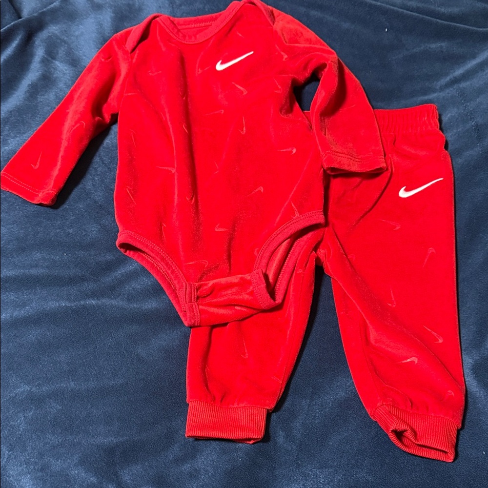 Nike Red Kids Bodysuit Set